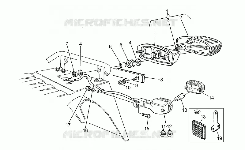 Feu arrière MOTO GUZZI MOTO-GUZZI-MOTORCYCLES 1100 SPORT 1996  Sport Iniezione 1100