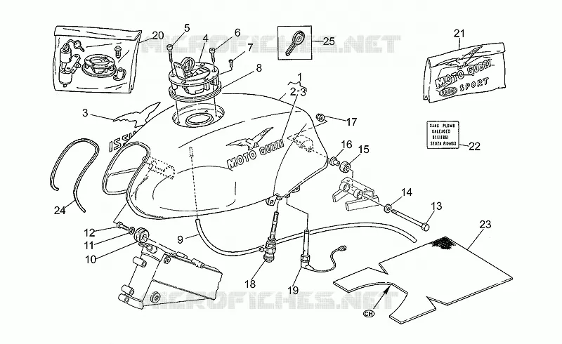 Réservoir MOTO GUZZI MOTO-GUZZI-MOTORCYCLES 1100 SPORT 1997  Sport Iniezione 1100
