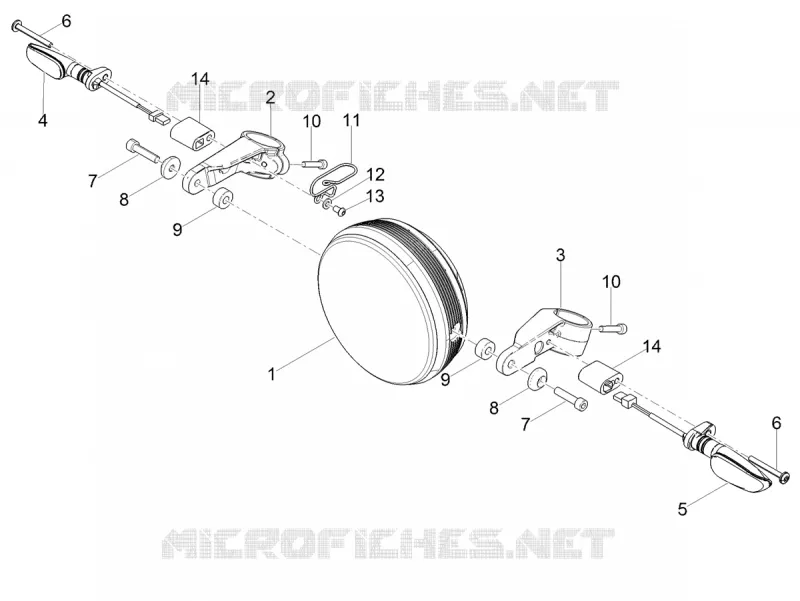 Eclairages avant MOTO GUZZI MOTO-GUZZI-MOTORCYCLES 750 V7 2020  V7 III Racer 10th Anniversary 750 Euro 4 ABS