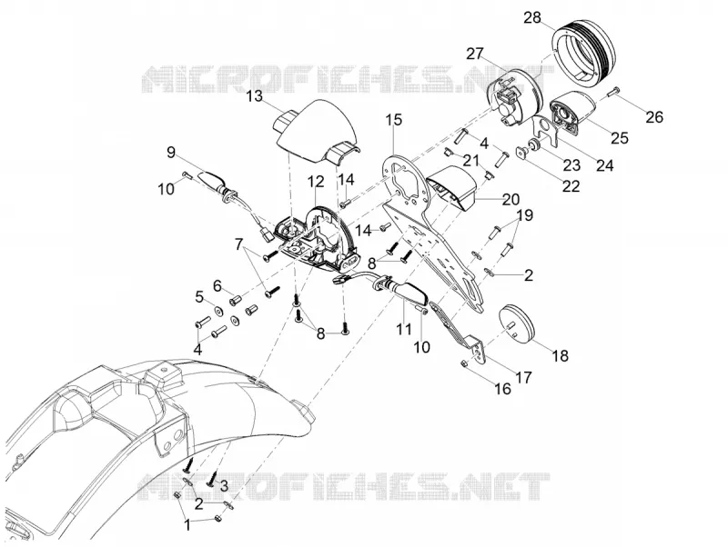 FEUX ARRIERES MOTO GUZZI MOTO-GUZZI-MOTORCYCLES 750 V7 2020  V7 III Racer 10th Anniversary 750 Euro 4 ABS