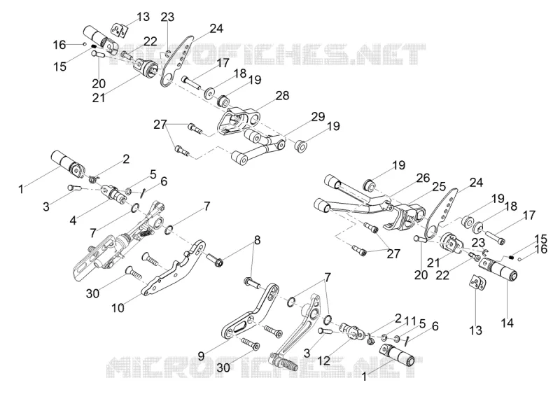 REPOSE PIEDS MOTO GUZZI MOTO-GUZZI-MOTORCYCLES 750 V7 2020  V7 III Racer 10th Anniversary 750 Euro 4 ABS