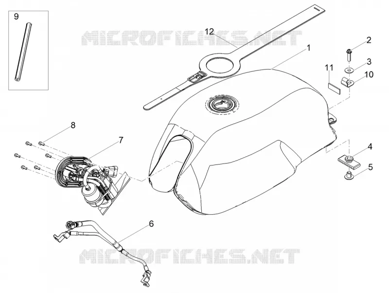 RESERVOIR A ESSENCE MOTO GUZZI MOTO-GUZZI-MOTORCYCLES 750 V7 2019  V7 III Racer 750 Euro 4