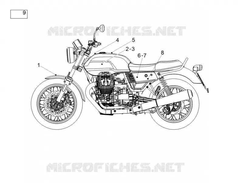 AUTOCOLLANTS MOTO GUZZI MOTO-GUZZI-MOTORCYCLES 750 V7 2019  V7 III Special 750 Euro 4 ABS