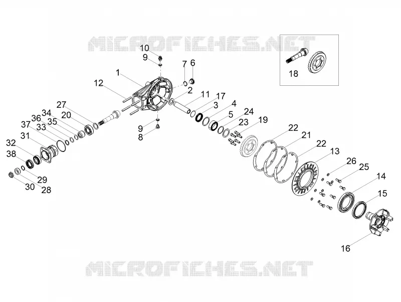 La transmission arrière / Composants MOTO GUZZI MOTO-GUZZI-MOTORCYCLES 750 V7 2019  V7 III Special 750 Euro 4 ABS