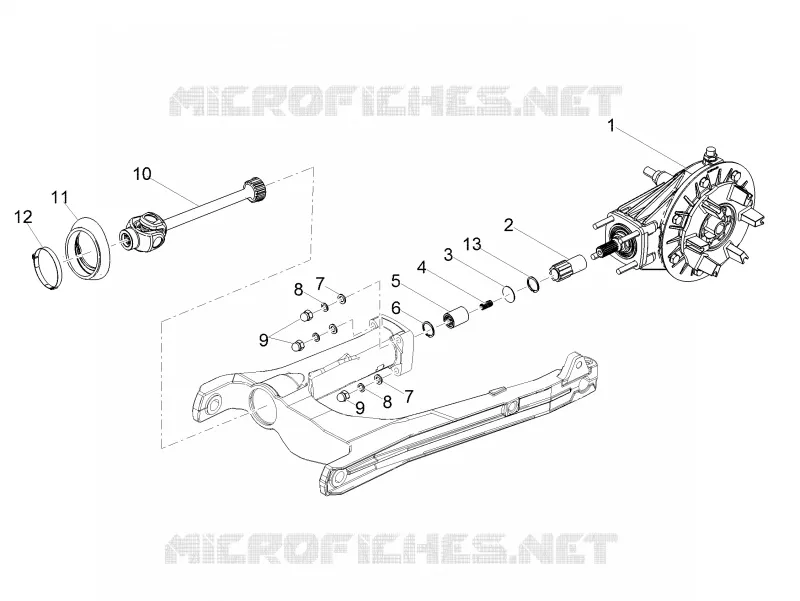 Transmission arrière MOTO GUZZI MOTO-GUZZI-MOTORCYCLES 750 V7 2019  V7 III Special 750 Euro 4 ABS