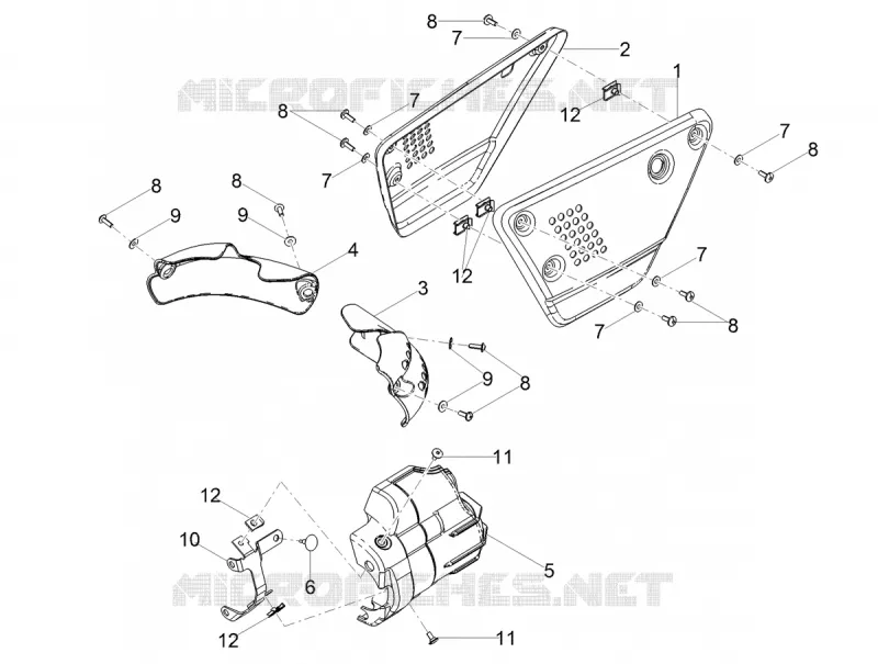 CARENAGES CENTRAUX MOTO GUZZI MOTO-GUZZI-MOTORCYCLES 750 V7 2020  V7 III Stone S 750 Euro 4 ABS