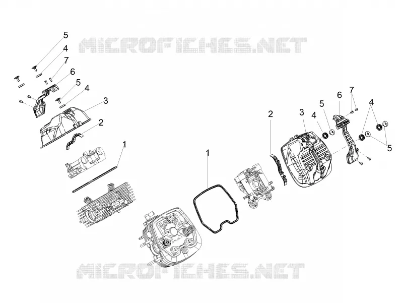 Couvercle culasse MOTO GUZZI MOTO-GUZZI-MOTORCYCLES 750 V7 2019  V7 III Stone Night Pack 750 Euro 4