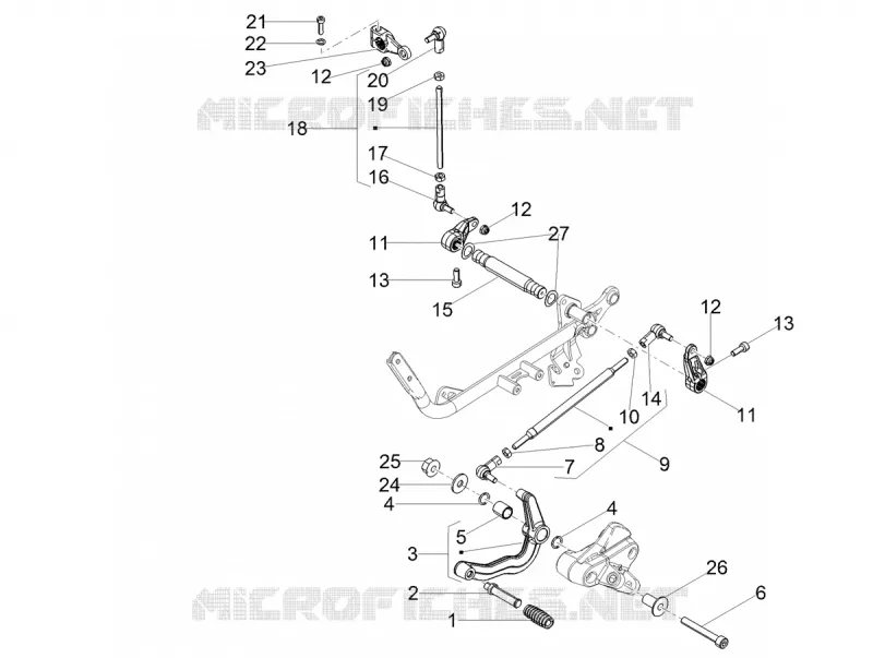 Selecteur boîte de vitesse MOTO GUZZI MOTO-GUZZI-MOTORCYCLES 750 V7 2020  V7 III Stone Night Pack 750 Euro 4