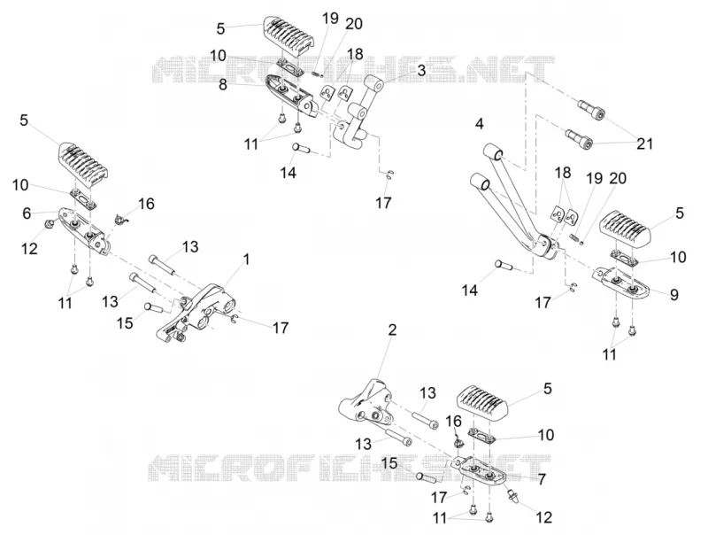 REPOSE PIEDS MOTO GUZZI MOTO-GUZZI-MOTORCYCLES 750 V7 2020  V7 III Stone Night Pack 750 Euro 4