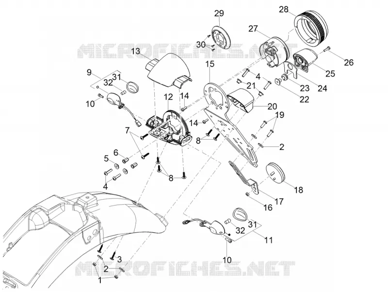 FEUX ARRIERES MOTO GUZZI MOTO-GUZZI-MOTORCYCLES 750 V7 2019  V7 III Stone Night Pack 750 Euro 4