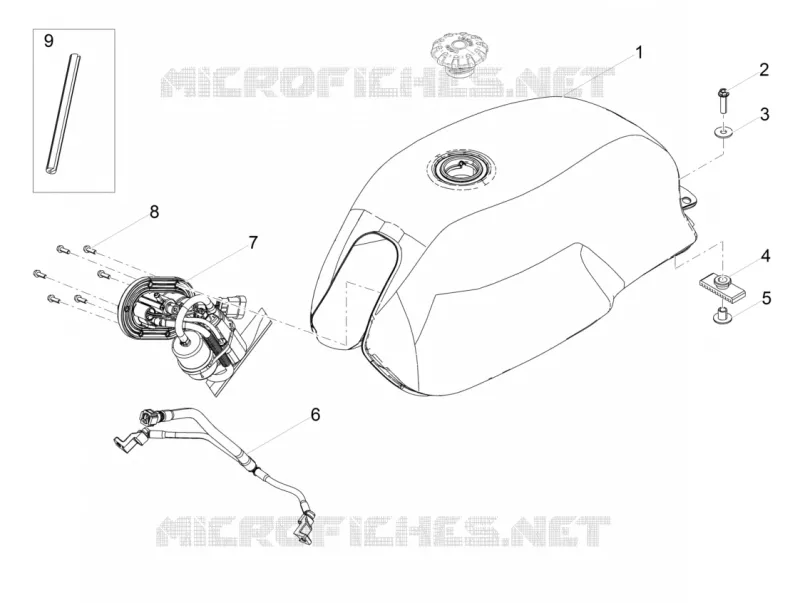 RESERVOIR A ESSENCE MOTO GUZZI MOTO-GUZZI-MOTORCYCLES 750 V7 2019  V7 III Stone Night Pack 750 Euro 4