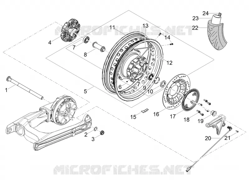ROUE ARRIERE MOTO GUZZI MOTO-GUZZI-MOTORCYCLES 850 V7 2021  V7 Special 850 Euro 5 ABS