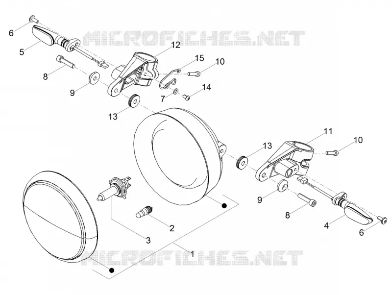 Eclairages avant MOTO GUZZI MOTO-GUZZI-MOTORCYCLES 850 V7 2021  V7 Special 850 Euro 5 ABS