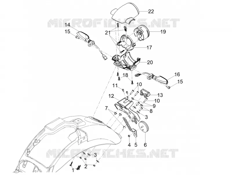 FEUX ARRIERES MOTO GUZZI MOTO-GUZZI-MOTORCYCLES 850 V7 2021  V7 Special 850 Euro 5 ABS