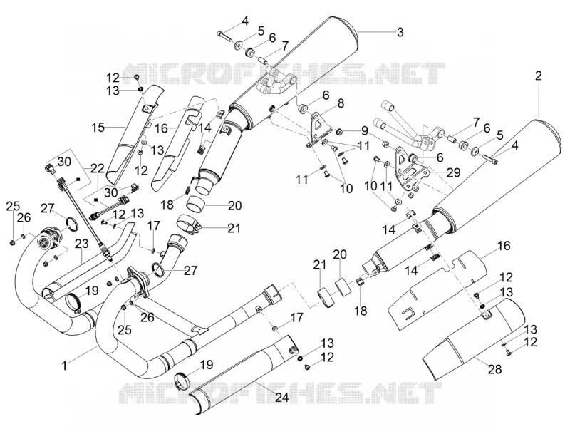 ECHAPPEMENT MOTO GUZZI MOTO-GUZZI-MOTORCYCLES 850 V7 2021  V7 Special 850 Euro 5 ABS
