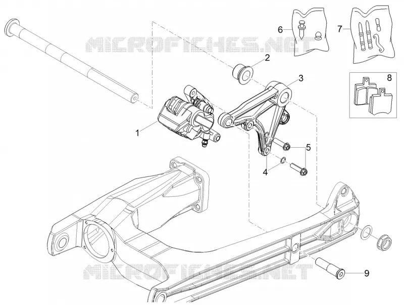 ETRIER DE FREIN ARRIERE MOTO GUZZI MOTO-GUZZI-MOTORCYCLES 850 V7 2021  V7 Special 850 Euro 5 ABS