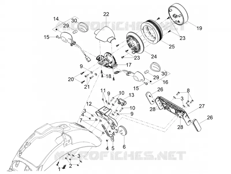 FEUX ARRIERES MOTO GUZZI MOTO-GUZZI-MOTORCYCLES 850 V7 2021  V7 Special 850 Euro 5 ABS