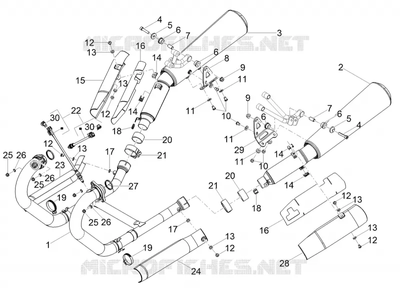 ECHAPPEMENT MOTO GUZZI MOTO-GUZZI-MOTORCYCLES 850 V7 2021  V7 Stone 850 Euro 5 ABS