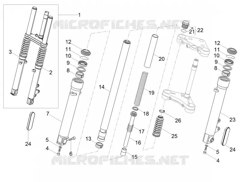 Fourche Av. Kaifa MOTO GUZZI MOTO-GUZZI-MOTORCYCLES 850 V7 2021  V7 Stone 850 Euro 5 ABS
