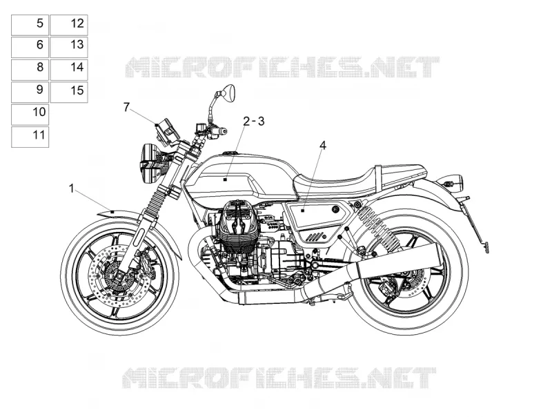 AUTOCOLLANTS MOTO GUZZI MOTO-GUZZI-MOTORCYCLES 850 V7 2021  V7 Stone 850 Euro 5 ABS