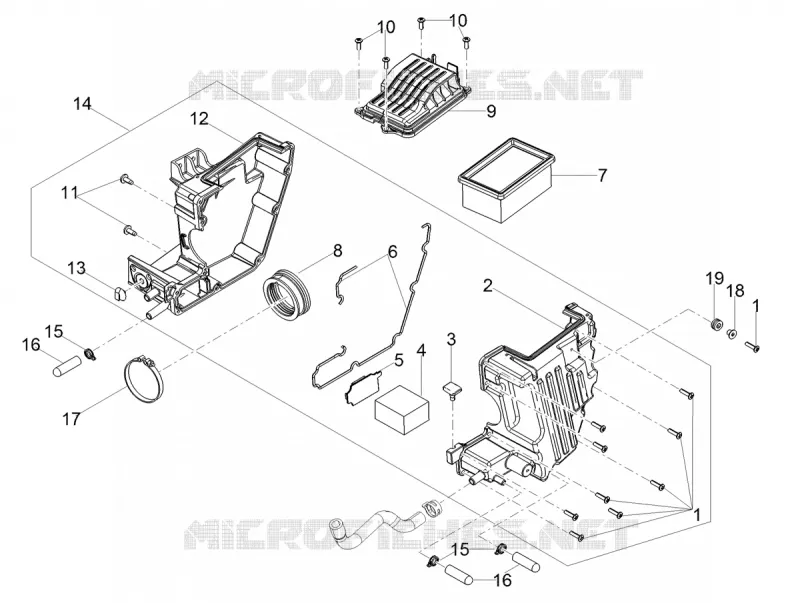 BOITE A AIR MOTO GUZZI MOTO-GUZZI-MOTORCYCLES 850 V7 2022  V7 Stone 850 Euro 5 ABS