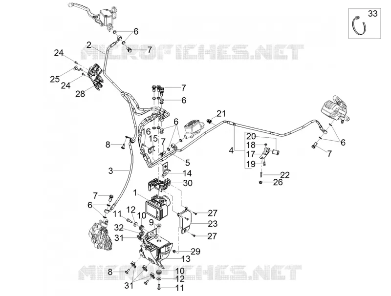 SYSTEME DE FREINAGE ABS MOTO GUZZI MOTO-GUZZI-MOTORCYCLES 850 V7 2022  V7 Stone 850 Euro 5 ABS