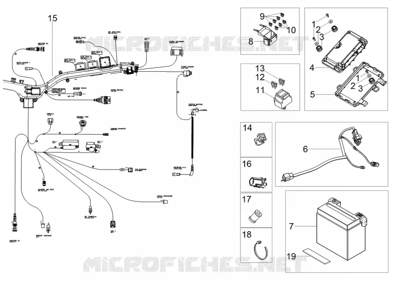 CIRCUIT ELECTRIQUE ARRIERE MOTO GUZZI MOTO-GUZZI-MOTORCYCLES 850 V85 2019  V85 TT 850 Euro 4 ABS