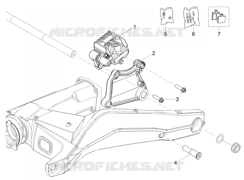 ETRIER DE FREIN ARRIERE MOTO GUZZI MOTO-GUZZI-MOTORCYCLES 850 V85 2020  V85 TT 850 Euro 4 ABS