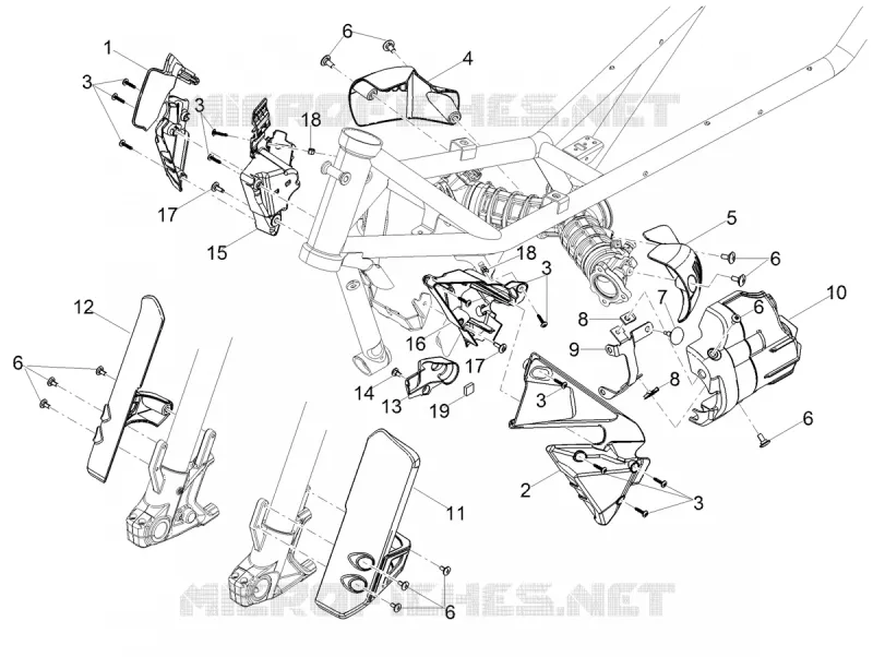 Protection MOTO GUZZI MOTO-GUZZI-MOTORCYCLES 850 V85 2019  V85 TT 850 Euro 4 ABS