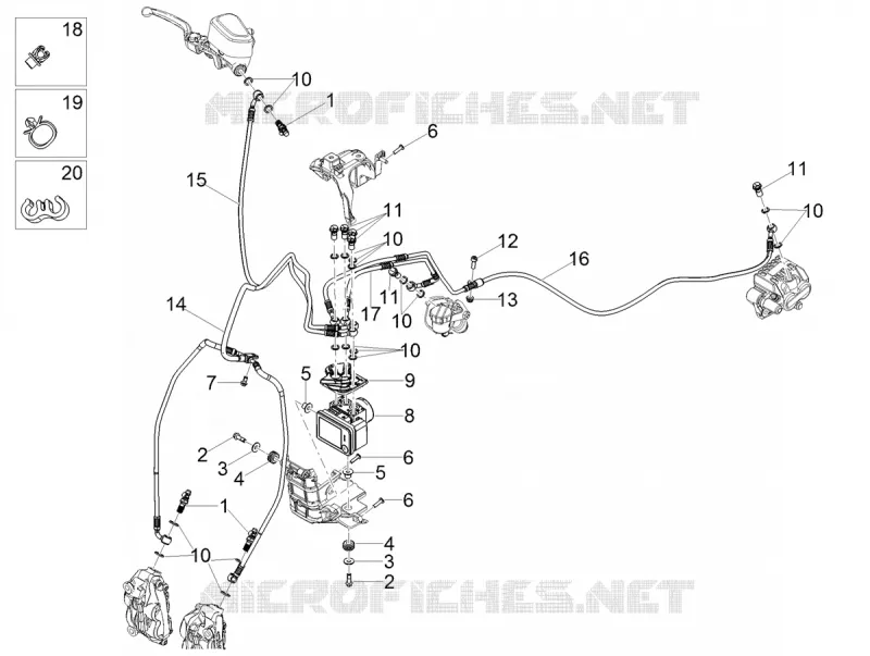 SYSTEME DE FREINAGE ABS MOTO GUZZI MOTO-GUZZI-MOTORCYCLES 850 V85 2020  V85 TT 850 Euro 4 ABS