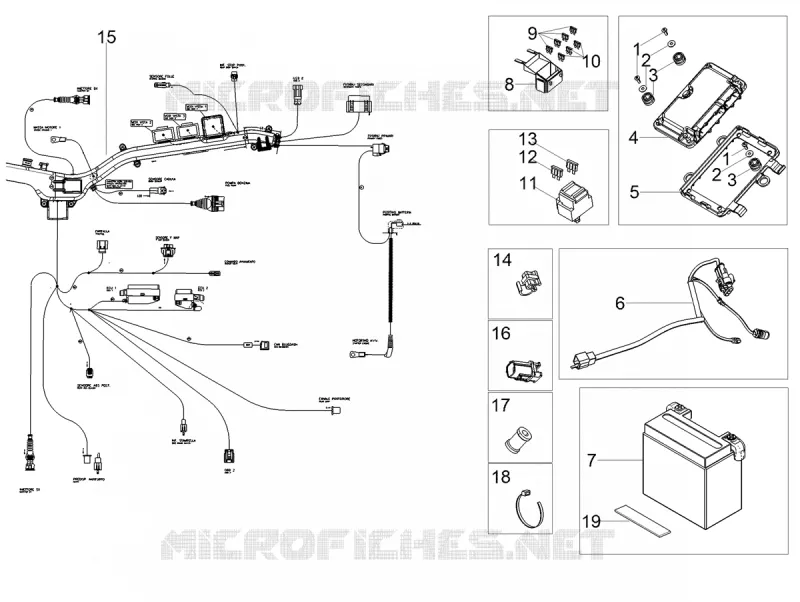CIRCUIT ELECTRIQUE ARRIERE MOTO GUZZI MOTO-GUZZI-MOTORCYCLES 850 V85 2019  V85 TT 850 Euro 4 ABS