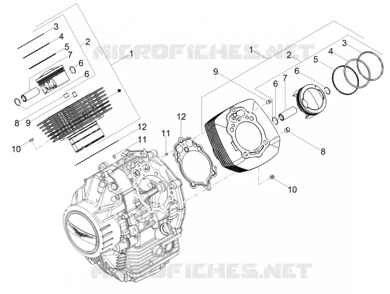 CYLINDRE - PISTON MOTO GUZZI MOTO-GUZZI-MOTORCYCLES 850 V85 2019  V85 TT 850 Euro 4 ABS