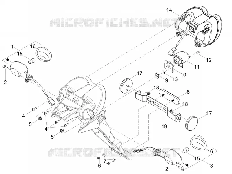 FEUX ARRIERES MOTO GUZZI MOTO-GUZZI-MOTORCYCLES 850 V85 2020  V85 TT 850 Euro 4 ABS