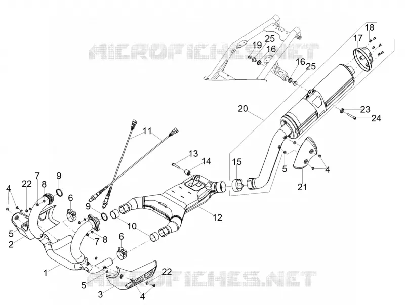ECHAPPEMENT MOTO GUZZI MOTO-GUZZI-MOTORCYCLES 850 V85 2021  V85 TT Polizia Municipale 850 Euro 4 ABS