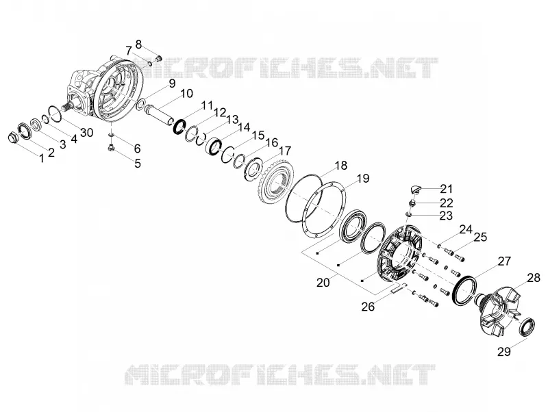 La transmission arrière / Composants MOTO GUZZI MOTO-GUZZI-MOTORCYCLES 850 V85 2020  V85 TT Travel Pack 850 Euro 4 ABS