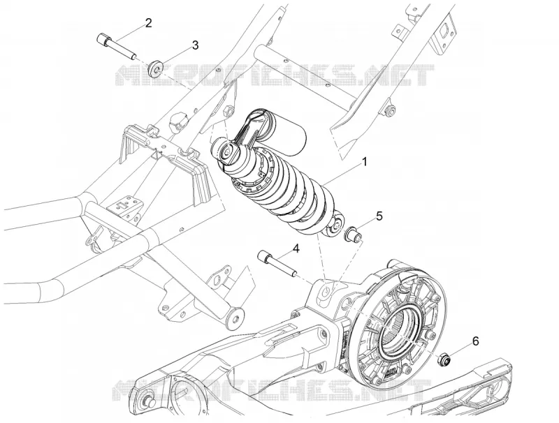 AMORTISSEUR MOTO GUZZI MOTO-GUZZI-MOTORCYCLES 850 V85 2020  V85 TT Travel Pack 850 Euro 4 ABS