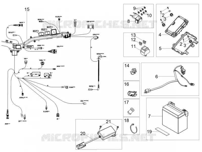 CIRCUIT ELECTRIQUE ARRIERE MOTO GUZZI MOTO-GUZZI-MOTORCYCLES 850 V85 2020  V85 TT Travel Pack 850 Euro 4 ABS