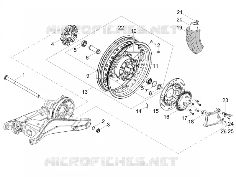 ROUE ARRIERE MOTO GUZZI MOTO-GUZZI-MOTORCYCLES 850 V85 2020  V85 TT Travel Pack 850 Euro 4 ABS