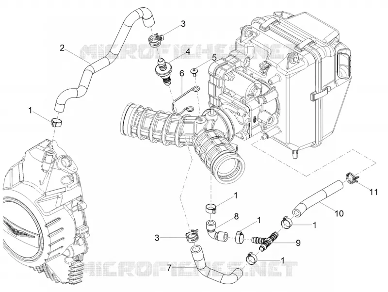 Installation Blow-by MOTO GUZZI MOTO-GUZZI-MOTORCYCLES 850 V85 2020  V85 TT Travel Pack 850 Euro 4 ABS