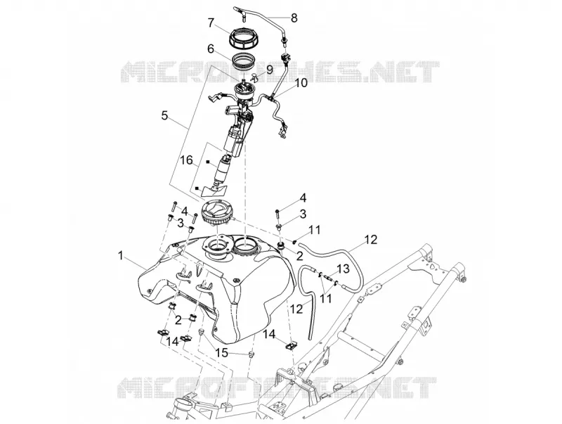 RESERVOIR A ESSENCE MOTO GUZZI MOTO-GUZZI-MOTORCYCLES 850 V85 2020  V85 TT Travel Pack 850 Euro 4 ABS