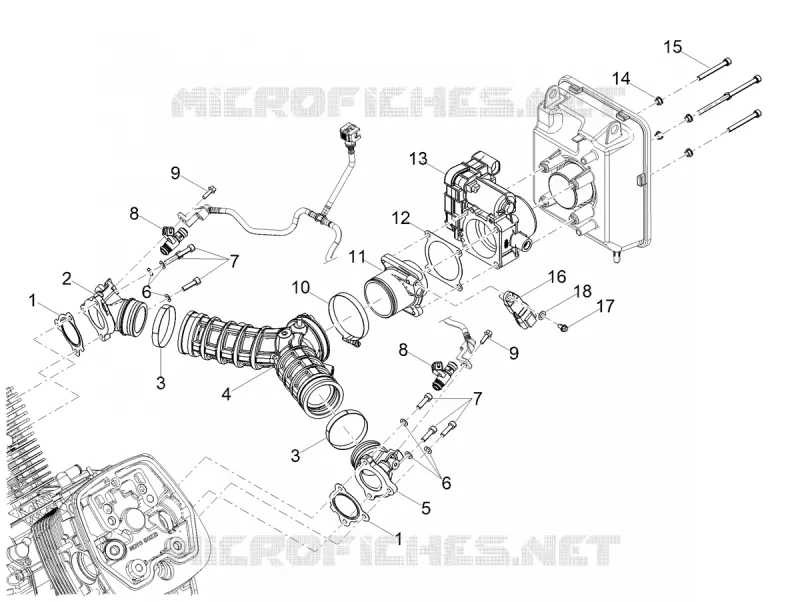 BOITIER PAPILLON INJECTION MOTO GUZZI MOTO-GUZZI-MOTORCYCLES 850 V85 2021  V85 TT 850 Euro 5 ABS