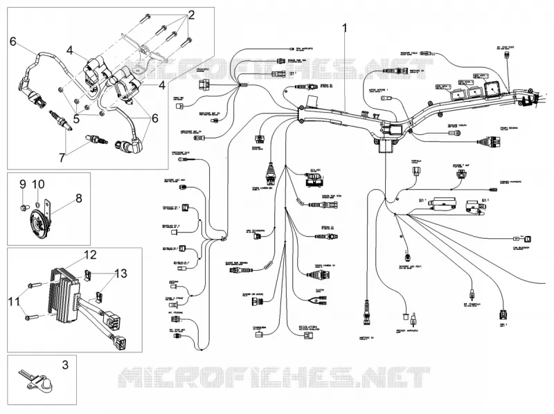 CIRCUIT ELECTRIQUE AVANT MOTO GUZZI MOTO-GUZZI-MOTORCYCLES 850 V85 2021  V85 TT 850 Euro 5 ABS
