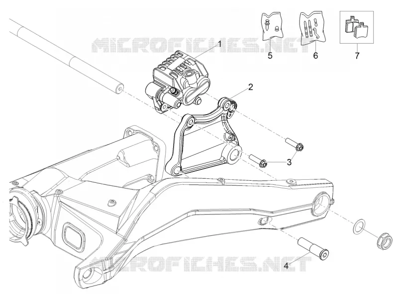 ETRIER DE FREIN ARRIERE MOTO GUZZI MOTO-GUZZI-MOTORCYCLES 850 V85 2021  V85 TT 850 Euro 5 ABS