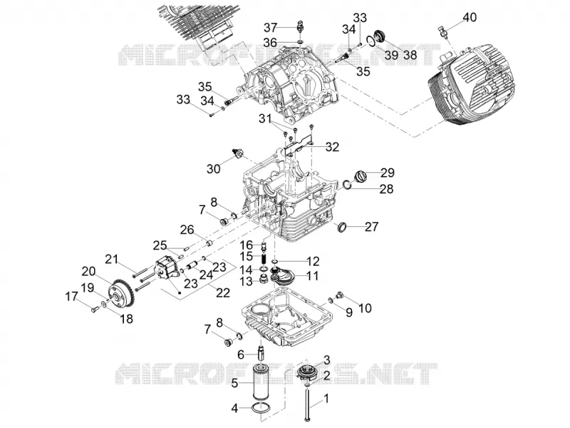 POMPE A HUILE - FILTRE A HUILE MOTO GUZZI MOTO-GUZZI-MOTORCYCLES 850 V85 2021  V85 TT 850 Euro 5 ABS