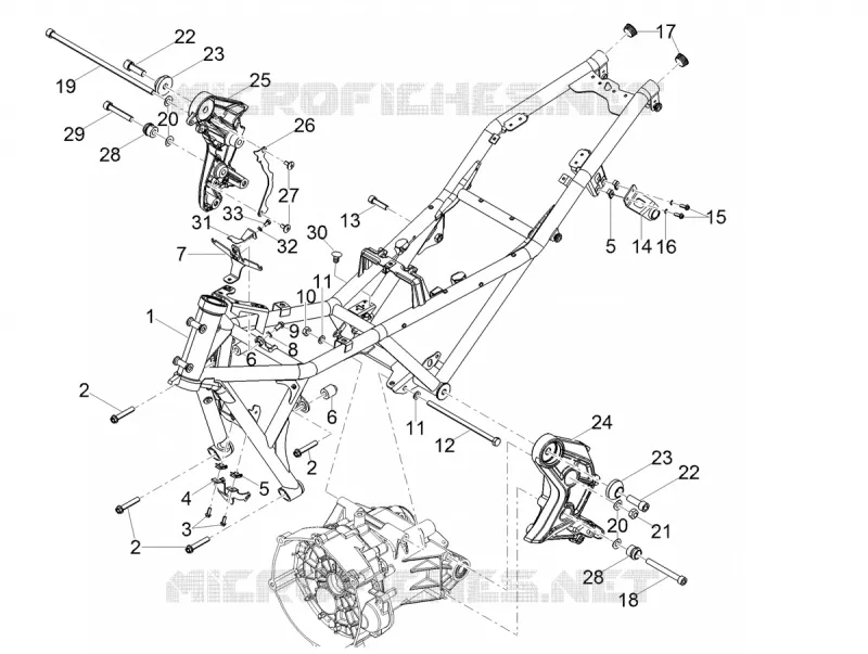 Châssis/coque MOTO GUZZI MOTO-GUZZI-MOTORCYCLES 850 V85 2022  V85 TT 850 Euro 5 ABS
