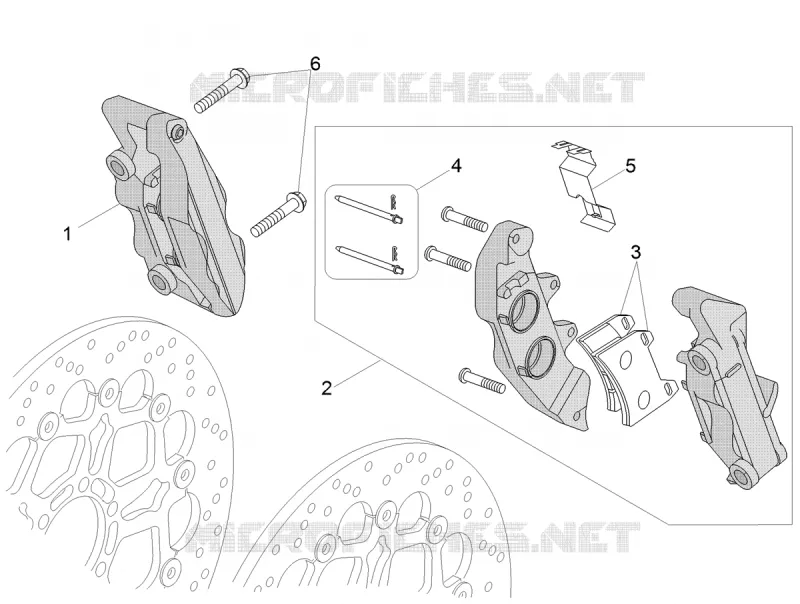 ETRIER DE FREIN AVANT MOTO GUZZI MOTO-GUZZI-MOTORCYCLES 850 V85 2021  V85 TT Travel Pack 850 Euro 5 ABS