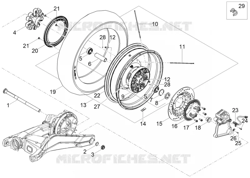 ROUE ARRIERE MOTO GUZZI MOTO-GUZZI-MOTORCYCLES 850 V85 2021  V85 TT Travel Pack 850 Euro 5 ABS