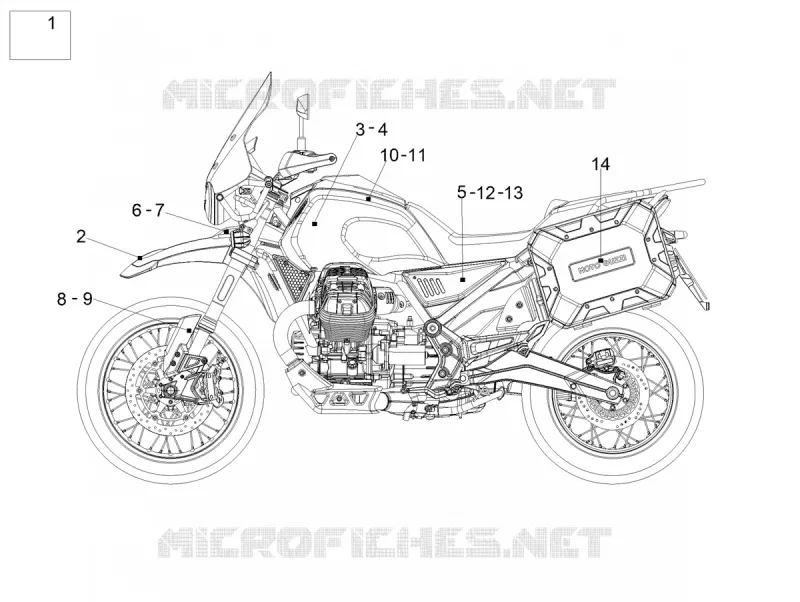 AUTOCOLLANTS MOTO GUZZI MOTO-GUZZI-MOTORCYCLES 850 V85 2021  V85 TT Travel Pack 850 Euro 5 ABS