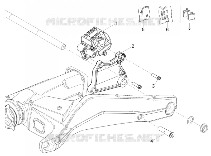 ETRIER DE FREIN ARRIERE MOTO GUZZI MOTO-GUZZI-MOTORCYCLES 850 V85 2021  V85 TT Travel Pack 850 Euro 5 ABS