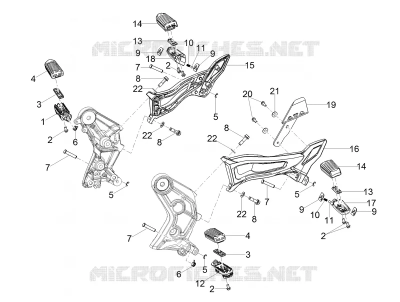 REPOSE PIEDS MOTO GUZZI MOTO-GUZZI-MOTORCYCLES 850 V85 2021  V85 TT Travel Pack 850 Euro 5 ABS